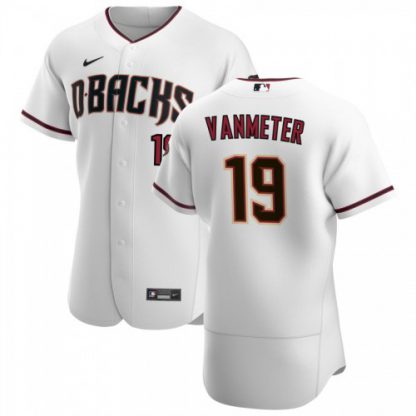 Arizona Arizona Diamondbacks #19 Josh VanMeter Men's Nike White Crimson Authentic Home Team MLB Jersey