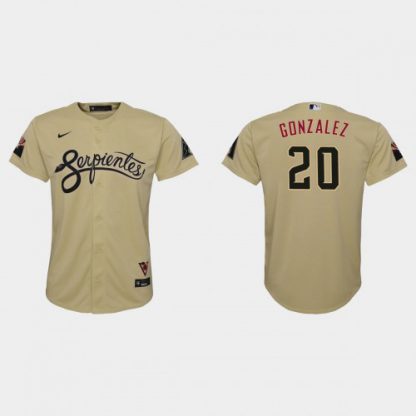Arizona Arizona Diamondbacks #20 Luis Gonzalez Youth Nike 2021 City Connect MLB Jersey Gold