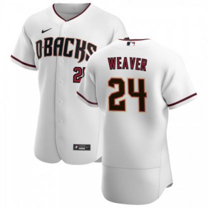 Arizona Arizona Diamondbacks #24 Luke Weaver Men's Nike White Crimson Authentic Home Team MLB Jersey