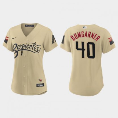 Arizona Arizona Diamondbacks #40 Madison Bumgarner Women's Nike 2021 City Connect MLB Jersey Gold