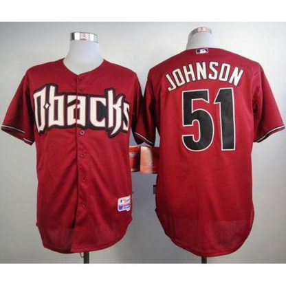 Arizona Diamondbacks #51 Randy Johnson Red Cool Base Stitched MLB Jersey