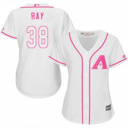 Arizona Diamondbacks #38 Robbie Ray White/Pink Fashion Women's Stitched MLB Jersey