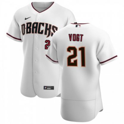 Arizona Arizona Diamondbacks #21 Stephen Vogt Men's Nike White Crimson Authentic Home Team MLB Jersey