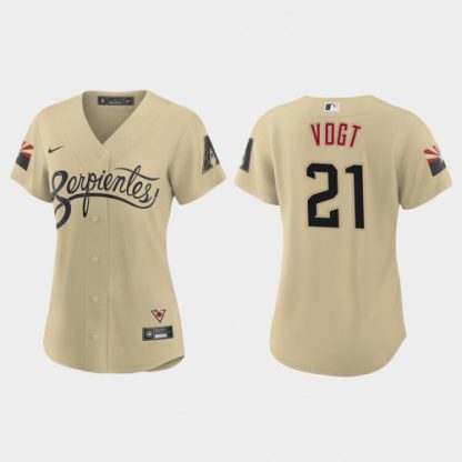 Arizona Arizona Diamondbacks #21 Stephen Vogt Women's Nike 2021 City Connect MLB Jersey Gold
