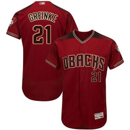 Arizona Diamondbacks #21 Zack Greinke Sedona Red Flexbase Authentic Collection Stitched MLB Jersey