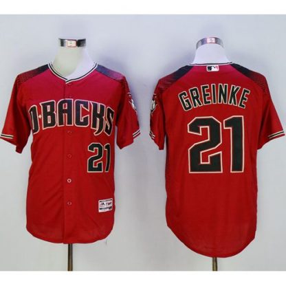Arizona Diamondbacks #21 Zack Greinke Red/Brick New Cool Base Stitched MLB Jersey
