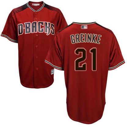 Arizona Diamondbacks #21 Zack Greinke Sedona Red Alternate Women's Stitched MLB Jersey