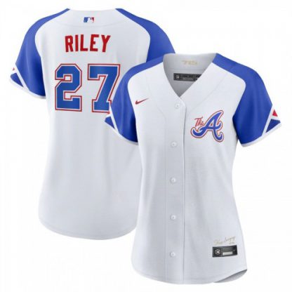 Atlanta Atlanta Braves #27 Austin Riley 2023 City Connect Women's Nike Atlanta Jersey - White
