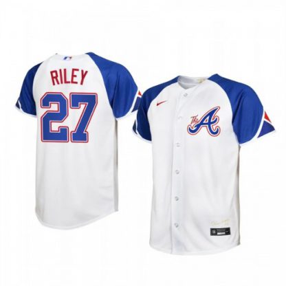 Atlanta Atlanta Braves #27 Austin Riley 2023 City Connect Youth Nike Atlanta Jersey - White