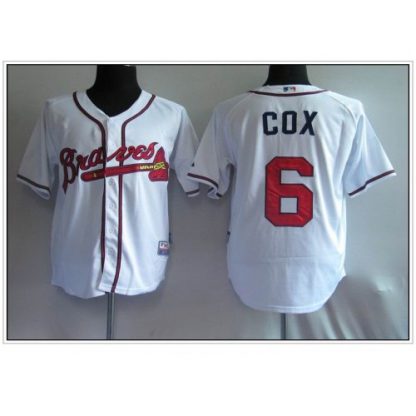 Atlanta Braves #6 Bobby Cox White Cool Base Stitched MLB Jersey