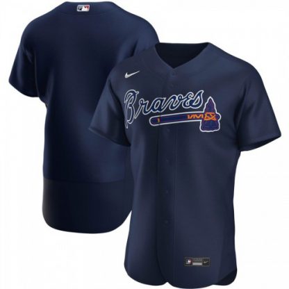 Atlanta Atlanta Braves Men's Nike Navy Alternate 2020 Authentic Team Name MLB Jersey