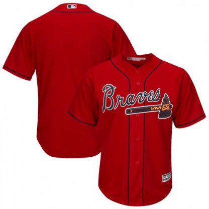 Atlanta Atlanta Braves Majestic 2019 Alternate Official Cool Base Team Jersey Scarlet