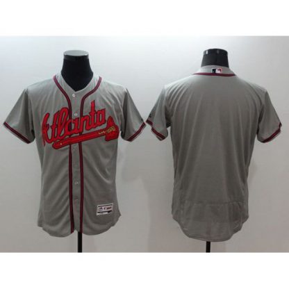 Atlanta Braves Blank Grey Flexbase Authentic Collection Stitched MLB Jersey