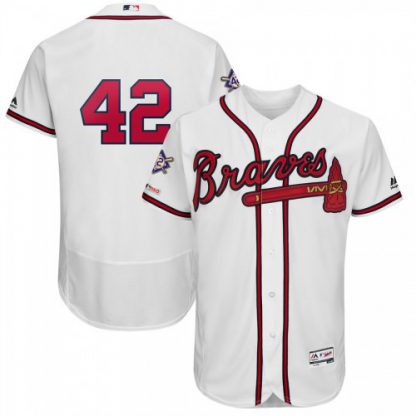 Atlanta Atlanta Braves #42 Majestic 2019 Jackie Robinson Day Flex Base Jersey White