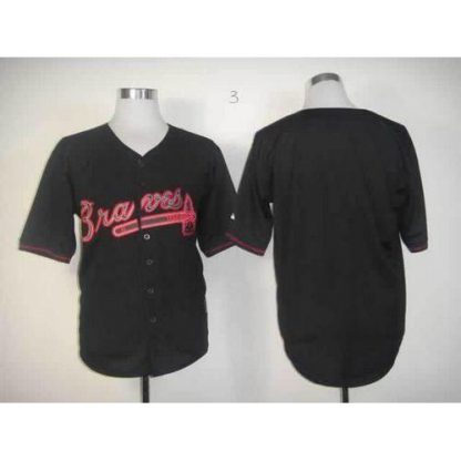 Atlanta Braves Blank Black Fashion Stitched MLB Jersey