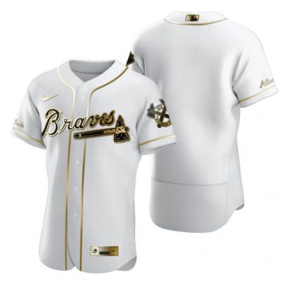 Atlanta Atlanta Braves Blank White Nike Men's Authentic Golden Edition MLB Jersey