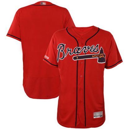 Atlanta Braves Blank Red Flexbase Authentic Collection Stitched MLB Jersey