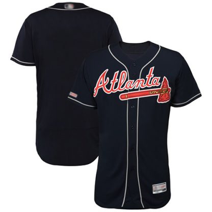 Atlanta Braves Blank Navy Blue Flexbase Authentic Collection Stitched MLB Jersey