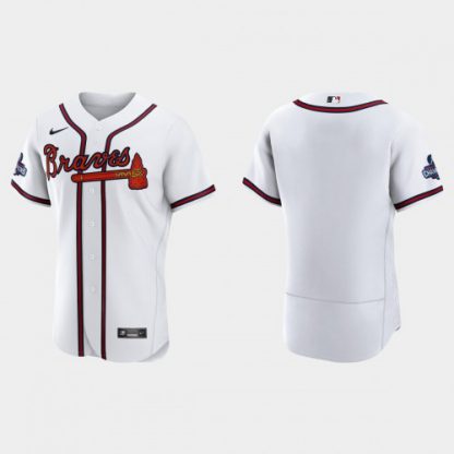 Atlanta Atlanta Braves Blank Men's Nike 2021 World Series Champions Patch MLB Authentic Player Jersey - White