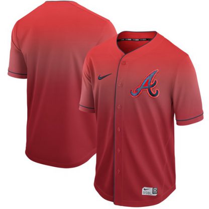 Nike Atlanta Braves Blank Red Fade Authentic Stitched MLB Jersey