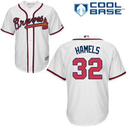 Atlanta Braves #32 Cole Hamels White New Cool Base Stitched MLB Jersey
