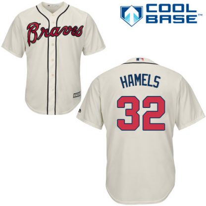 Atlanta Braves #32 Cole Hamels Cream New Cool Base Stitched Youth MLB Jersey