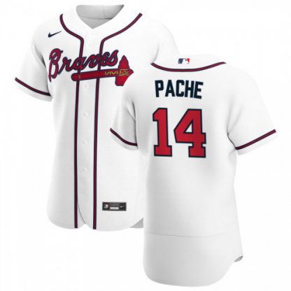 Atlanta Atlanta Braves #14 Cristian Pache Men's Nike White Home 2020 Authentic Player MLB Jersey