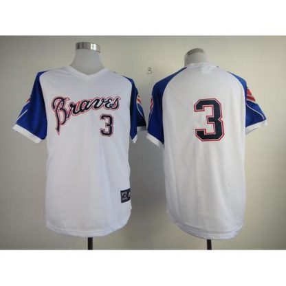 Atlanta Braves #3 Dale Murphy White 1974 Throwback Stitched MLB Jersey