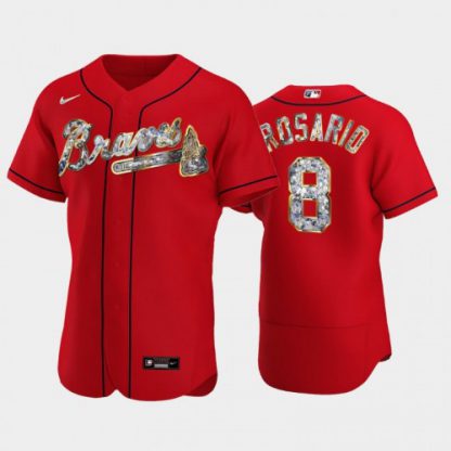 Atlanta Atlanta Braves #8 Eddie Rosario Men's Nike Diamond Edition MLB Jersey - Red