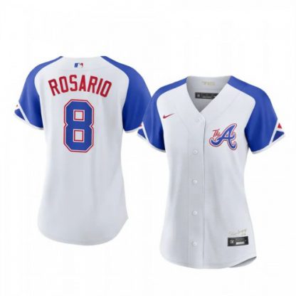 Atlanta Atlanta Braves #8 Eddie Rosario 2023 City Connect Women's Nike Atlanta Jersey - White