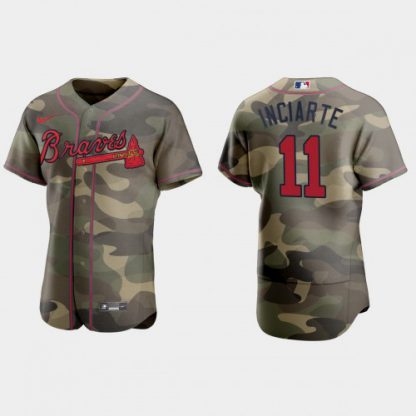 Atlanta Atlanta Braves #11 Ender Inciarte Men's Nike 2021 Armed Forces Day Authentic MLB Jersey -Camo