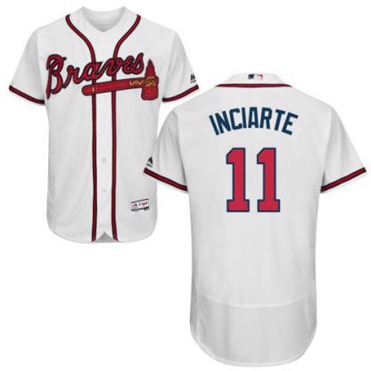 Atlanta Braves #11 Ender Inciarte White Flexbase Authentic Collection Stitched MLB Jersey