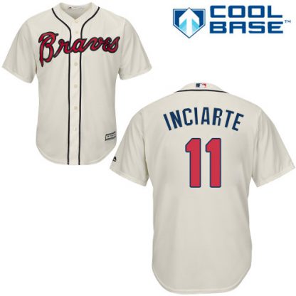 Atlanta Braves #11 Ender Inciarte Cream Cool Base Stitched Youth MLB Jersey