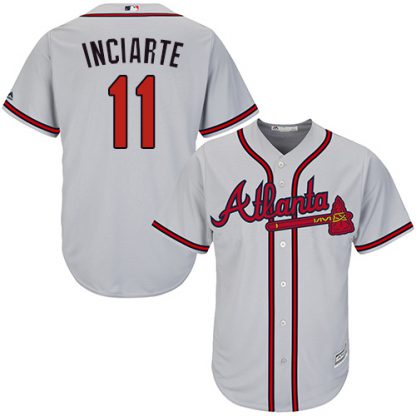 Atlanta Braves #11 Ender Inciarte Grey Cool Base Stitched Youth MLB Jersey