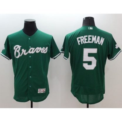 Atlanta Braves #5 Freddie Freeman Green Celtic Flexbase Authentic Collection Stitched MLB Jersey