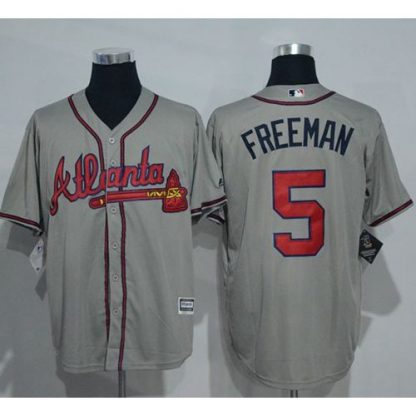 Atlanta Braves #5 Freddie Freeman Grey New Cool Base Stitched MLB Jersey