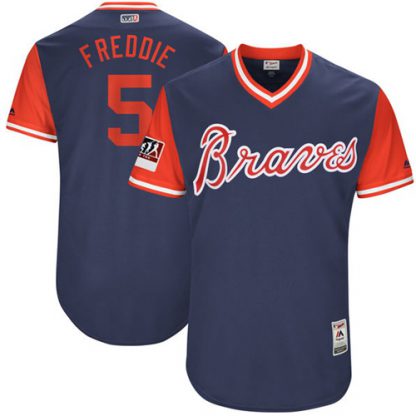 Atlanta Braves #5 Freddie Freeman Navy "Freddie" Players Weekend Authentic Stitched MLB Jersey