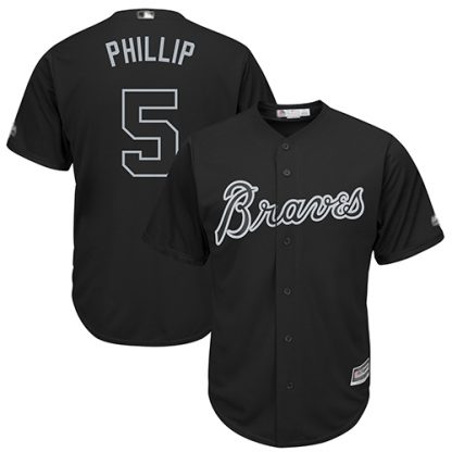 Atlanta Braves #5 Freddie Freeman Black "Phillip" Players Weekend Cool Base Stitched MLB Jersey