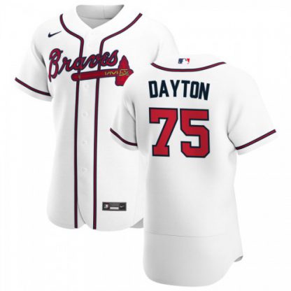 Atlanta Atlanta Braves #75 Grant Dayton Men's Nike White Home 2020 Authentic Player MLB Jersey