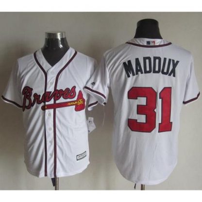 Atlanta Braves #31 Greg Maddux White New Cool Base Stitched MLB Jersey