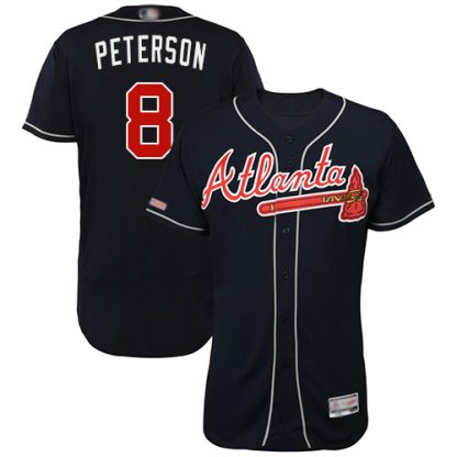 Atlanta Braves #8 Jace Peterson Navy Blue Flexbase Authentic Collection Stitched MLB Jersey