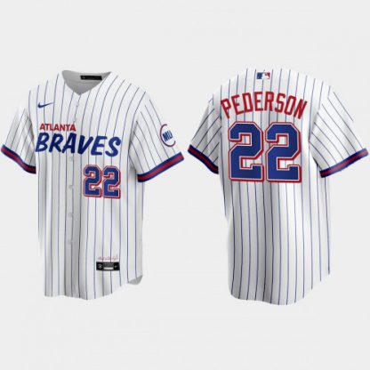 Atlanta Atlanta Braves #22 Joc Pederson White Men's Nike 2021 City Connect Replica MLB Jersey