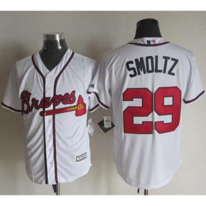 Atlanta Braves #29 John Smoltz White New Cool Base Stitched MLB Jersey