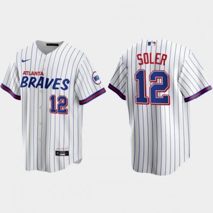 Atlanta Atlanta Braves #12 Jorge Soler White Men's Nike 2021 City Connect Replica MLB Jersey