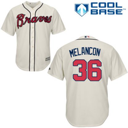 Atlanta Braves #36 Mark Melancon Cream New Cool Base Stitched MLB Jersey