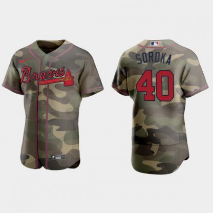 Atlanta Atlanta Braves #40 Mike Soroka Men's Nike 2021 Armed Forces Day Authentic MLB Jersey -Camo