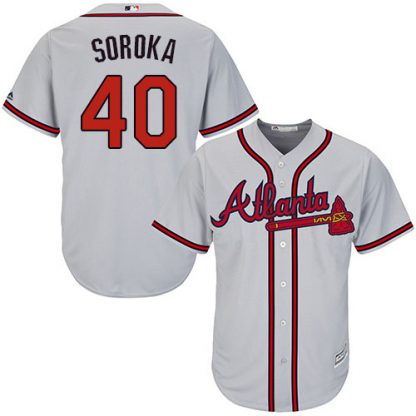 Atlanta Braves #40 Mike Soroka Grey New Cool Base Stitched MLB Jersey