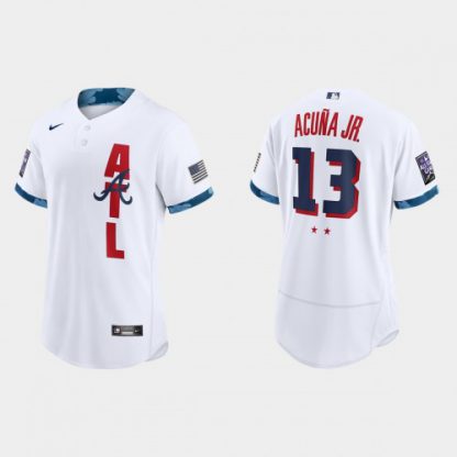Atlanta Atlanta Braves #13 Ronald Acuna Jr. 2021 Mlb All Star Game Authentic White Jersey