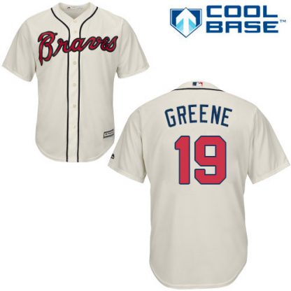 Atlanta Braves #19 Shane Greene Cream New Cool Base Stitched MLB Jersey