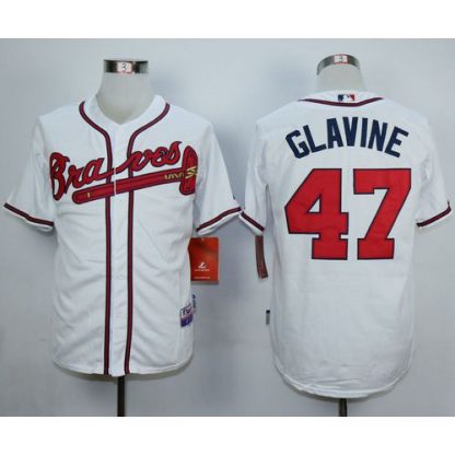 Atlanta Braves #47 Tom Glavine White Cool Base Stitched MLB Jersey